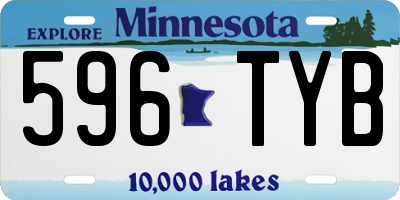 MN license plate 596TYB