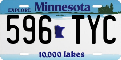 MN license plate 596TYC