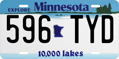 MN license plate 596TYD