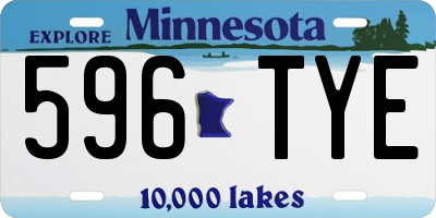 MN license plate 596TYE