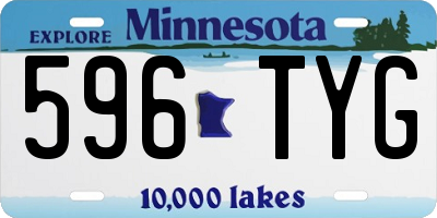 MN license plate 596TYG