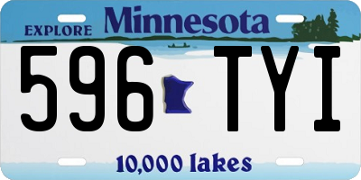 MN license plate 596TYI