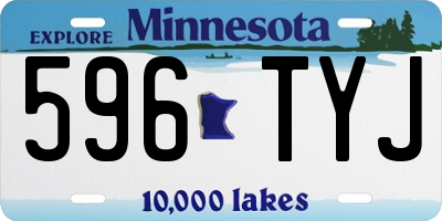 MN license plate 596TYJ