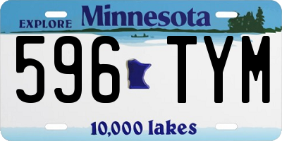 MN license plate 596TYM