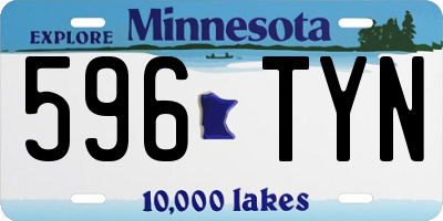 MN license plate 596TYN