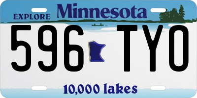 MN license plate 596TYO
