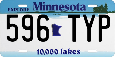 MN license plate 596TYP
