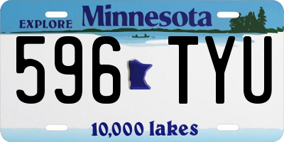 MN license plate 596TYU
