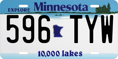 MN license plate 596TYW