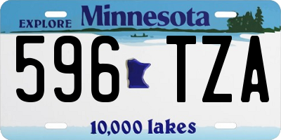 MN license plate 596TZA
