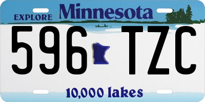 MN license plate 596TZC
