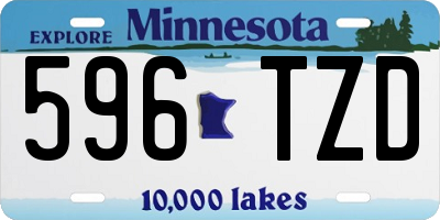 MN license plate 596TZD