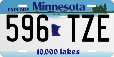 MN license plate 596TZE