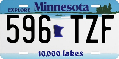 MN license plate 596TZF