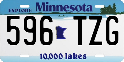 MN license plate 596TZG