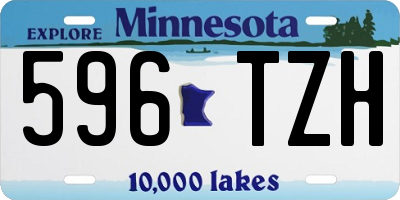 MN license plate 596TZH