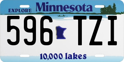 MN license plate 596TZI