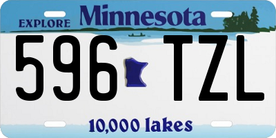 MN license plate 596TZL
