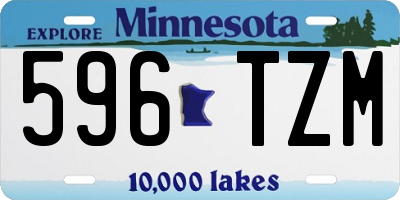 MN license plate 596TZM