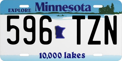 MN license plate 596TZN