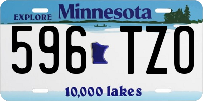 MN license plate 596TZO