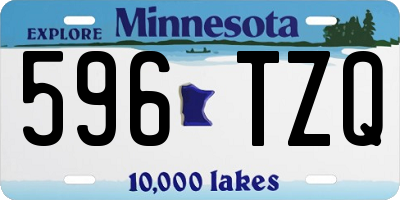 MN license plate 596TZQ