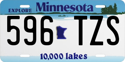MN license plate 596TZS