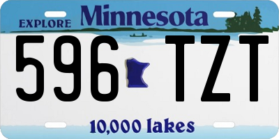 MN license plate 596TZT