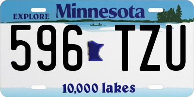 MN license plate 596TZU