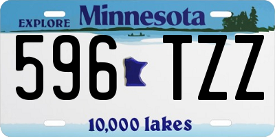 MN license plate 596TZZ