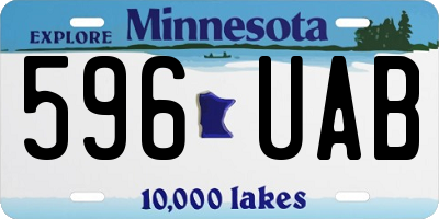 MN license plate 596UAB