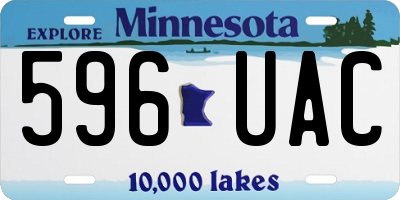 MN license plate 596UAC