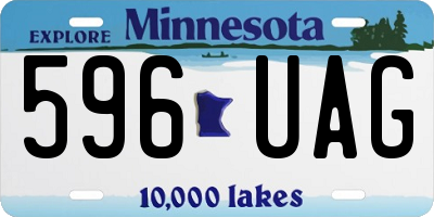 MN license plate 596UAG