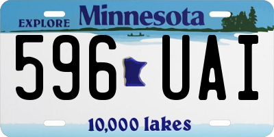 MN license plate 596UAI