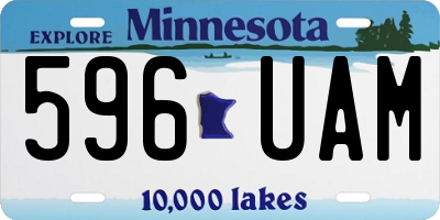 MN license plate 596UAM
