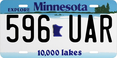 MN license plate 596UAR