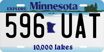 MN license plate 596UAT