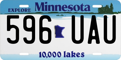 MN license plate 596UAU