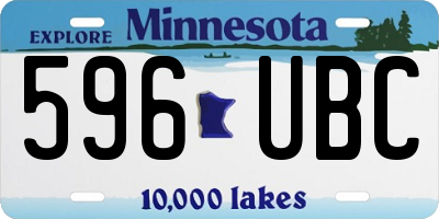 MN license plate 596UBC