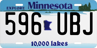 MN license plate 596UBJ