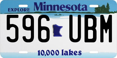 MN license plate 596UBM