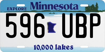 MN license plate 596UBP