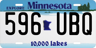 MN license plate 596UBQ