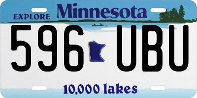 MN license plate 596UBU
