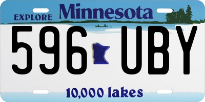 MN license plate 596UBY