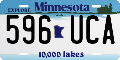 MN license plate 596UCA