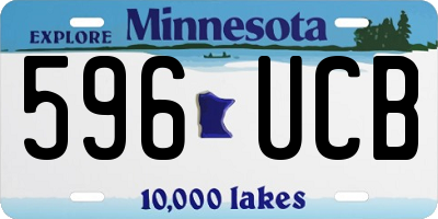 MN license plate 596UCB