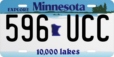 MN license plate 596UCC