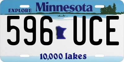 MN license plate 596UCE