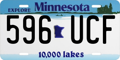 MN license plate 596UCF
